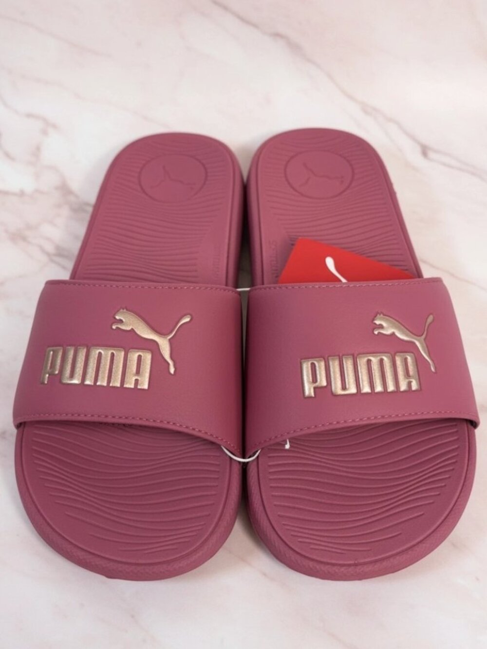Pink Slip on PUMA sandals